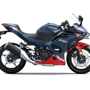 2026 NINJA® 500 SE ABS Right View Metallic Matte Twilight Blue Candy Persimmon Red 300x300