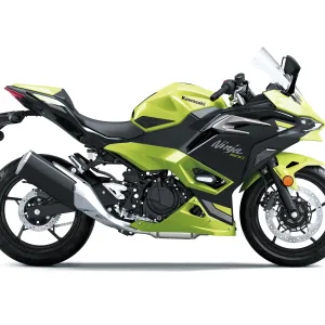 2026 NINJA® 500 SE ABS Right View Metallic Yellowish Green Ebony 300x300