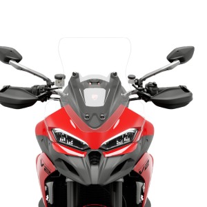 Red motorcycle front view