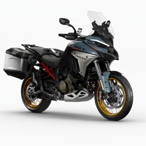 ducati multistrada v4 rally adventure travel & radar jade green right view