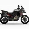 Black touring motorcycle with saddlebags