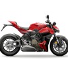 Red naked sportbike motorcycle.